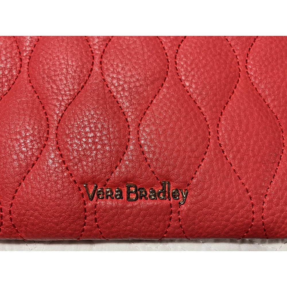 Vera Bradley Mia Quilted Leather Wristlet Clutch Women's Canyon Sunset Floral - Picture 8 of 8